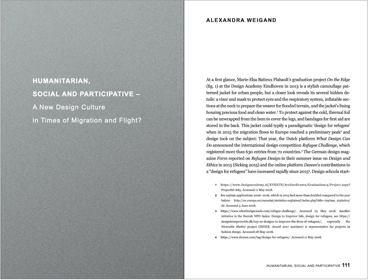 Humanitarian, Social and Participative – A New Design Culture in Times of Migration and Flight? – Essay (2019)